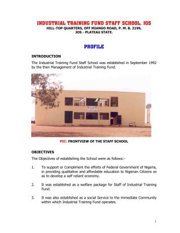Staff School Profile - ITF Nigeria