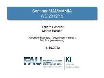 Seminar MAMMAMIA WS 2012/13