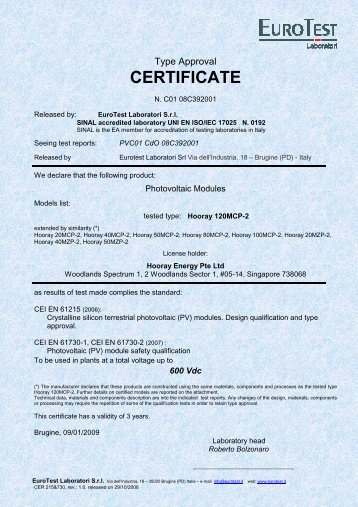 CERTIFICATE - Eversave Technology