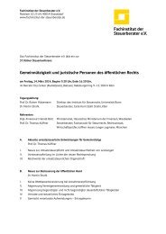 37. Kölner Steuerkonferenz, Fachinstitut der Steuerberater e.V. - kmlz