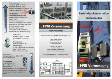 Flyer Gebäudebestandsdokumentation - HPM Vermessung