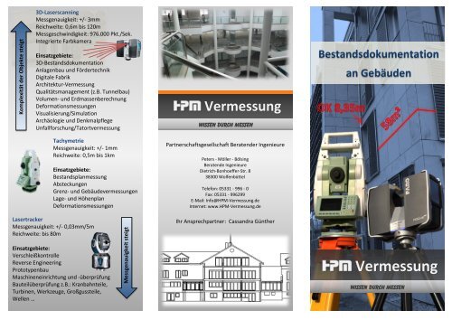 Flyer Gebäudebestandsdokumentation - HPM Vermessung