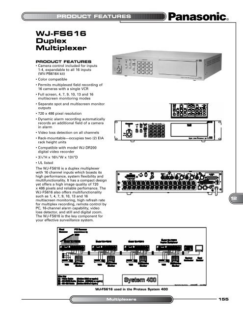 Panasonic WV-PB6164 Control Board Kit For Wj-fs616