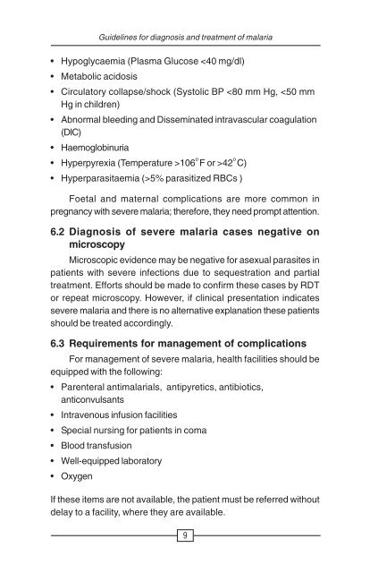 Guidelines for Diagnosis & Treatment of Malaria in India - NVBDCP