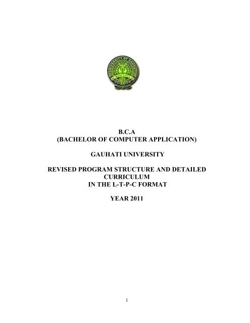 B.C.A Syllabus - Gauhati University