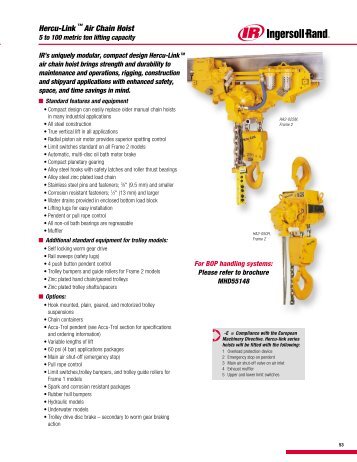 Hercu-Link â¢ Air Chain Hoist - Ingersoll Rand