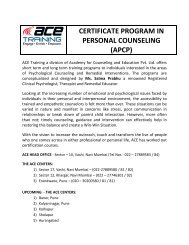 certificate program in personal counseling (apcp) - Academy for ...