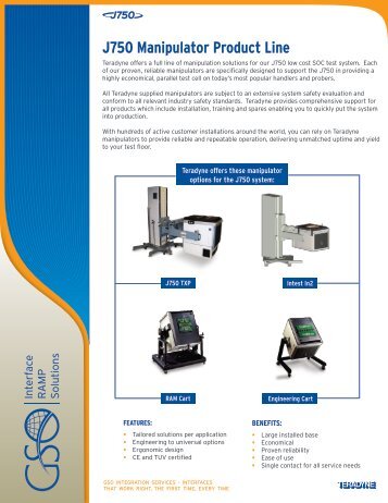 J750 Manipulator Product Line Page 1 - Teradyne GSO