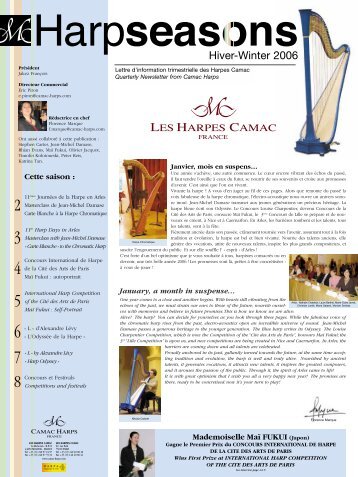 “carte blanche” to the chromatic harp - les harpes camac