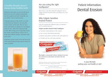 Download the Dental Erosion Brochure