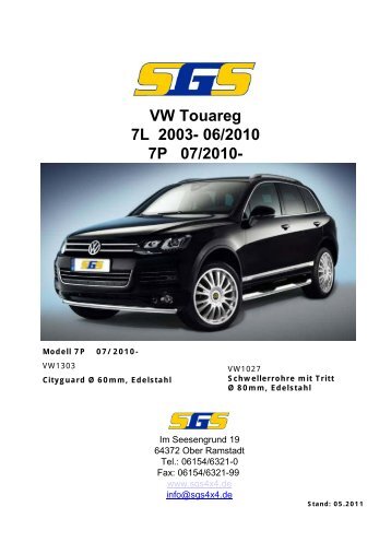 VW Touareg 7L 2003- 06/2010 7P 07/2010- - SGS