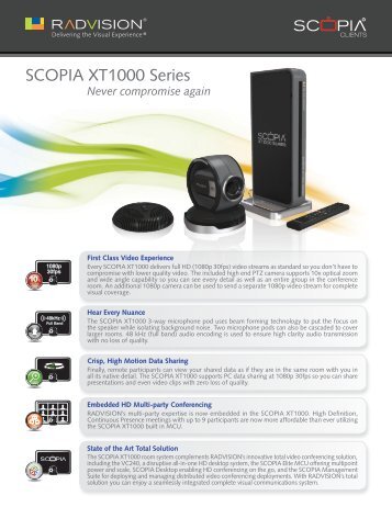 SCOPIA XT1000 Series