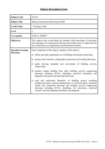 IC2101-Manual Construction Drawing for BSE