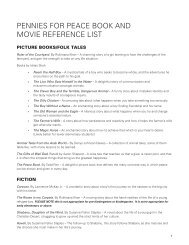 Pennies for Peace Book and Movie reference List - Pearson ...