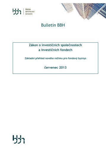 BBH Bulletin - ZISIF (7/2013)