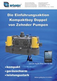 Die Einführungsaktion Kompaktboy Doppel von Zehnder Pumpen ...