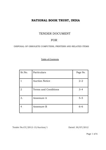 auction notice for disposal of obsolete computers, printers and ...