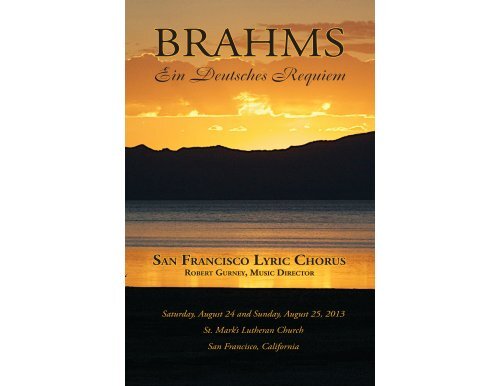 BRAHMS - San Francisco Lyric Chorus