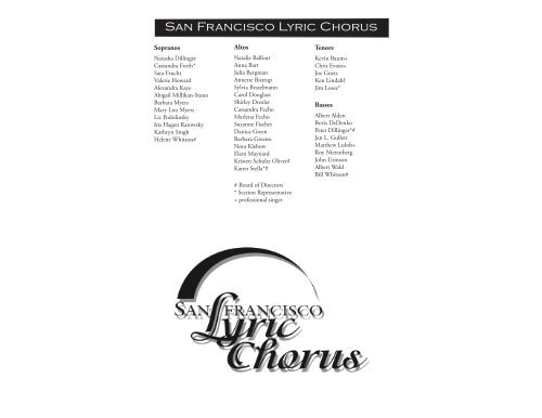 BRAHMS - San Francisco Lyric Chorus