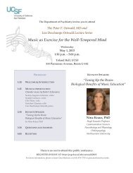 Ostwald Lecture 2013 flyer - UCSF Department of Psychiatry