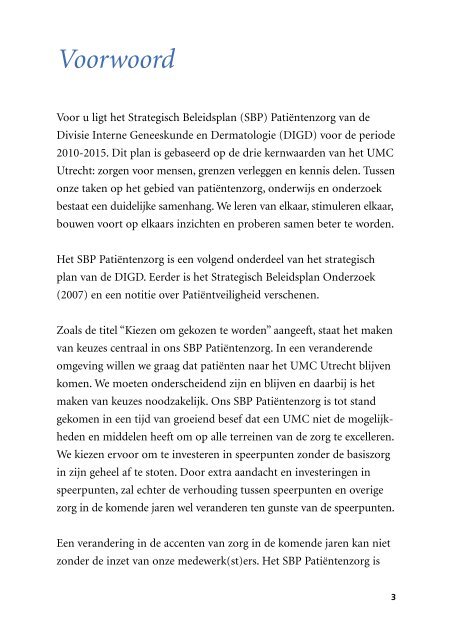 policy plan DIGD 2010-2015 - UMC Utrecht
