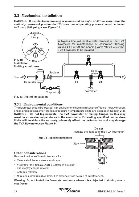 TVA Flowmeter for Saturated Steam Service with ... - Spirax Sarco