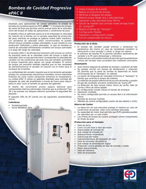 ePAC II PCP Spanish - eProduction Solutions