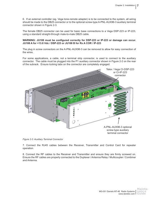 MT-4E Analog and P25 Digital Radio Systems - Daniels Electronics