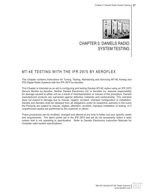 MT-4E Analog and P25 Digital Radio Systems - Daniels Electronics