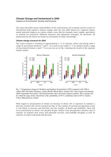 Climate Change and Switzerland in 2050 - OcCC - SCNAT