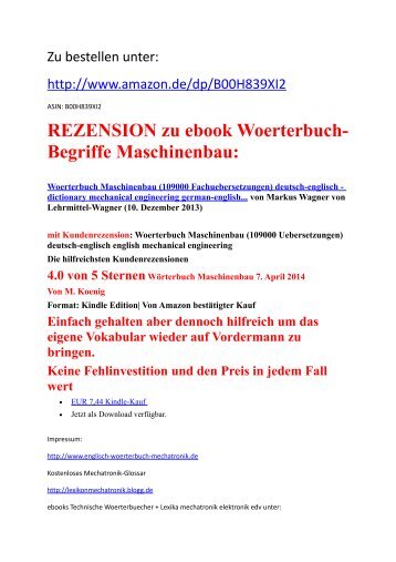 ebook german-english dictionary mechanical engineering