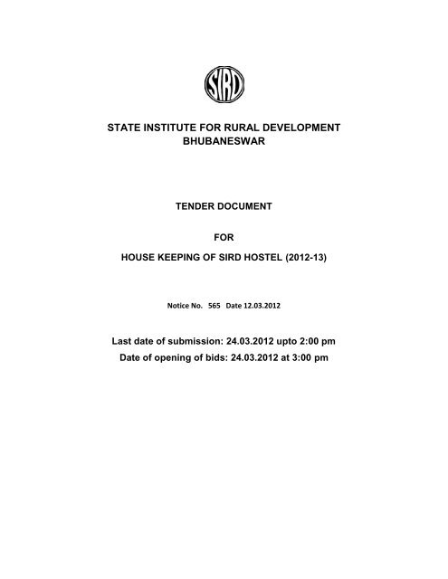 State Institute For Rural Development Bhubaneswar G A G A G