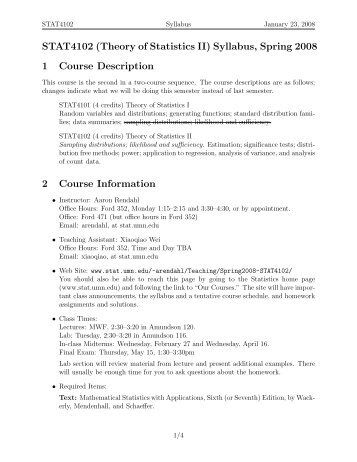 statistics syllabus statistics syllabus