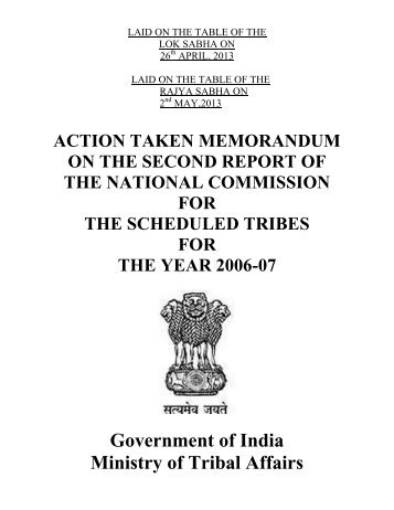 National Commission for Scheduled Tribes(NCST) - Ministry of ...