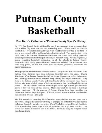Basketball Opening - Putnam County League