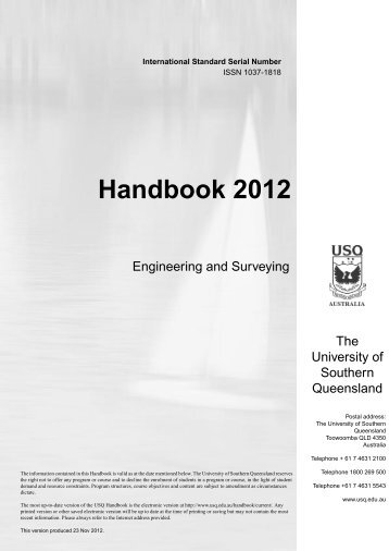Engineering and Surveying (2.8 Mb) - University of Southern ...