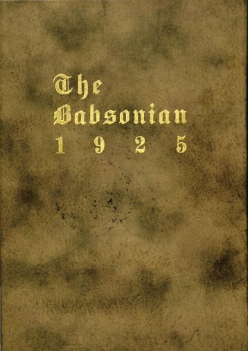 1925 Babsonian - Babson College