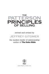 the patterson principles of selling - Jeffrey Gitomer