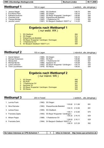 Ergebnisse 2. DMS-Durchgang 2. Bundesliga (PDF-Datei