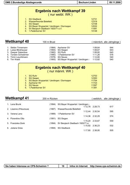 Ergebnisse 2. DMS-Durchgang 2. Bundesliga (PDF-Datei