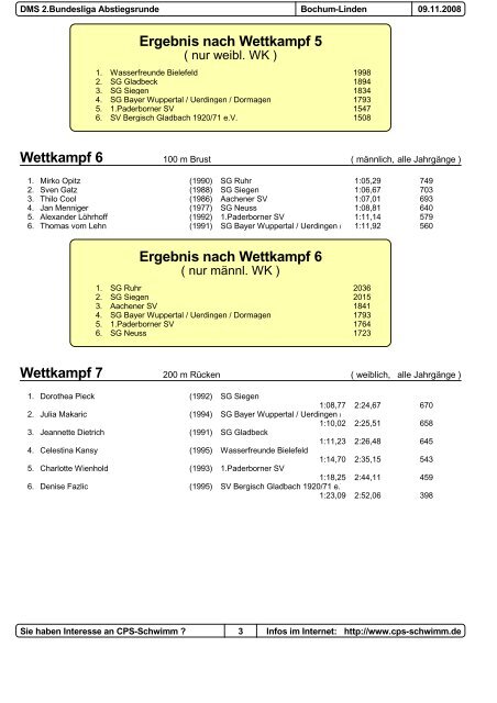 Ergebnisse 2. DMS-Durchgang 2. Bundesliga (PDF-Datei