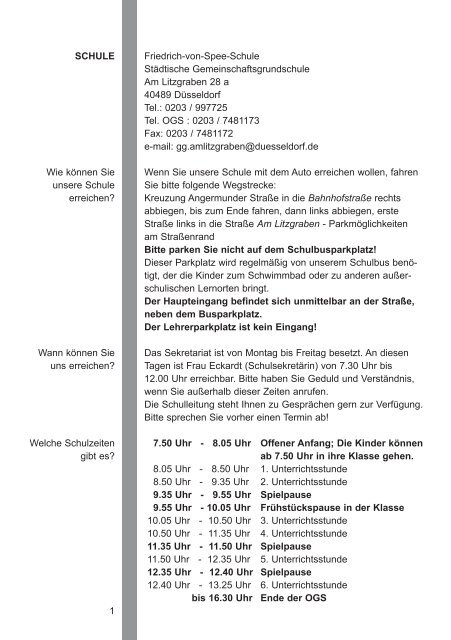 SchulbroschÃ¼re - DÃ¼sseldorfer Schulen im Internet - Stadt DÃ¼sseldorf