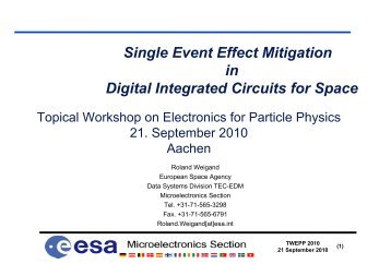 Single Event Effect Mitigation in Digital Integrated Circuits for Space