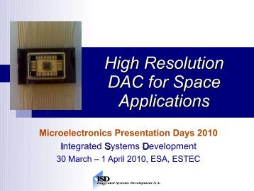 High Resolution 24bit DAC - Microelectronics - ESA