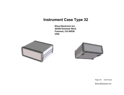 Instrument Case Type 32 - Elma Electronic