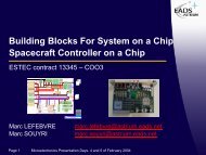 Spacecraft Controller on a Chip - Microelectronics - ESA