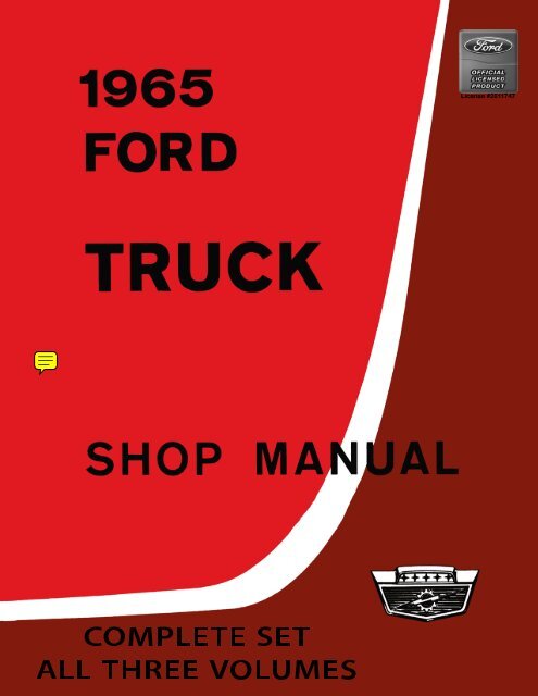 DEMO - 1965 Ford Truck Shop Manual - ForelPublishing.com