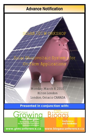 SOLAR 101WORKSHOP Solar Photovoltaic Systems for On-Farm ...