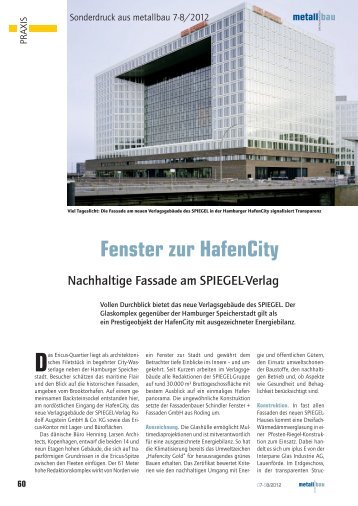 Fenster zur HafenCity - Schindler Roding