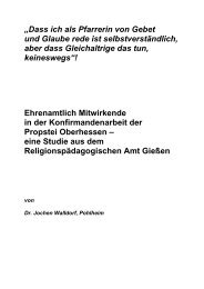 Studie: Mitarbeit Ehrenamtlicher - FÃ¼r eine gute Konfirmandenarbeit ...